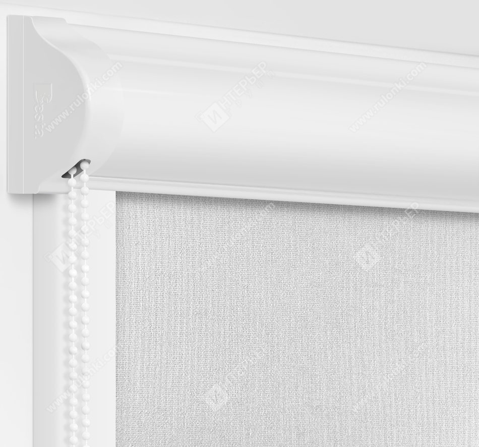 Рулонные кассетные шторы УНИ - Металлик серебро
