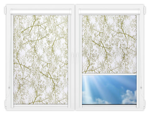 Рулонные кассетные шторы УНИ - Спринг-твиг-601