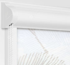 Рулонные кассетные шторы УНИ - Форио песочный на пластиковые окна