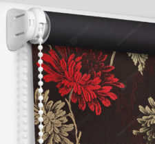 Рулонные шторы Мини - Сиена черно-красный