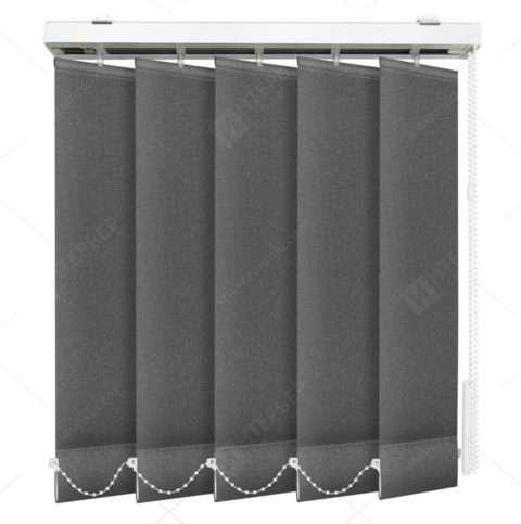 Вертикальные тканевые жалюзи Мадагаскар темно-серый