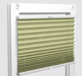 Шторы Плиссе - Аскона светло-зеленый на пластиковые окна