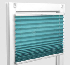 Шторы Плиссе - Базель перл светло-бирюзовый на пластиковые окна