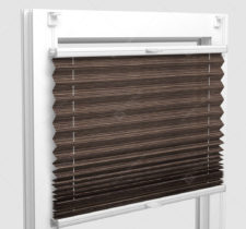 Шторы Плиссе - Гарда шоколад на пластиковые окна