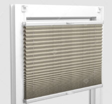 Шторы Плиссе - Капри бежевый на пластиковые окна