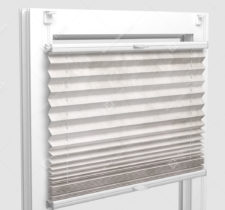 Шторы Плиссе - Краш перл бежевый на пластиковые окна