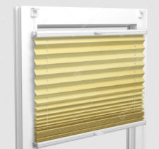 Шторы Плиссе - Шайн желтый на пластиковые окна